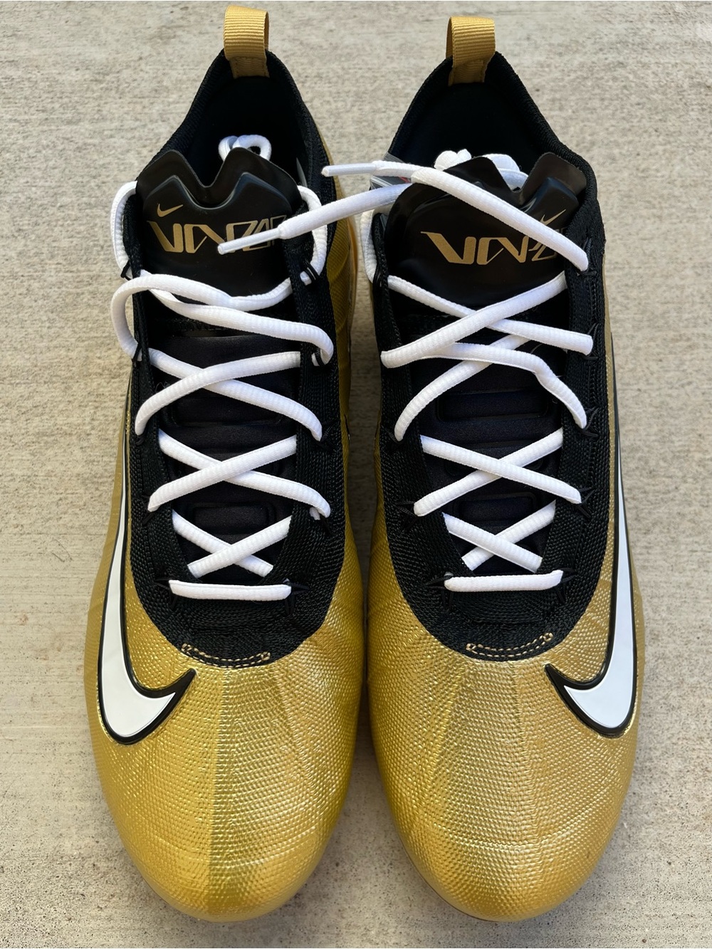 Rare Nike Zoom Air Vapor Elite Oregon Ducks PE Gold Football Cleats Size 13 WIDE